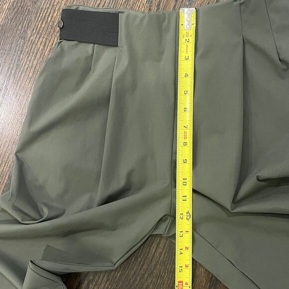 Aday Turn It Up Pants Women’s Medium Olive Green Pull On Stretch Tapered Travel - Picture 8 of 9
